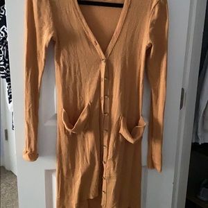 Free people long button cardigan